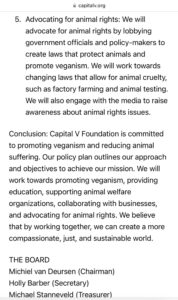 LOBBYNG CAPITAL V FINANZIATORE FOOD FOR PROFIT